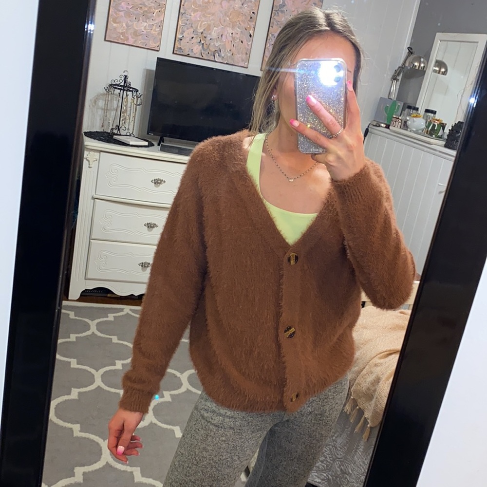 Fuzzy Cardigan/Sweater! - Picture 4 of 4